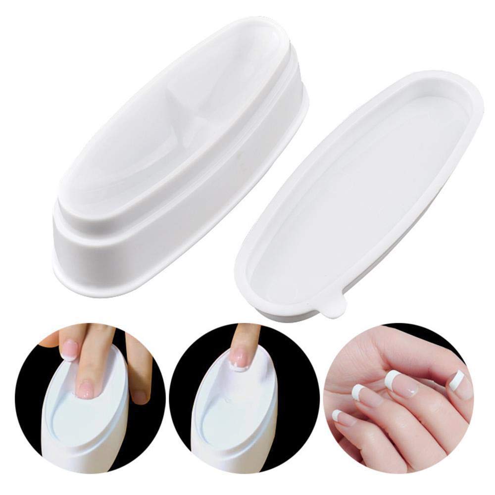 Top down view of Armear nail dipping powder tray compartments