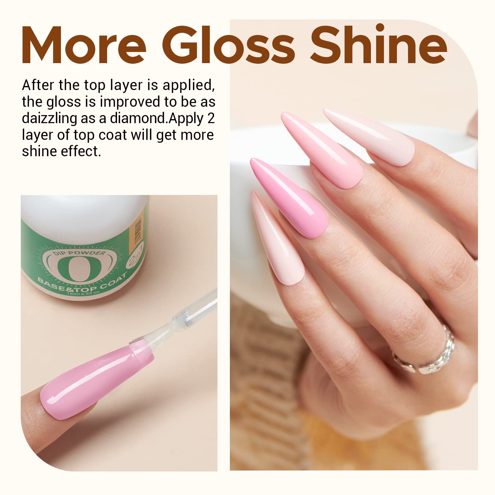 Side view of professional USA imported AZUREBEAUTY nail dip kit essential liquids
