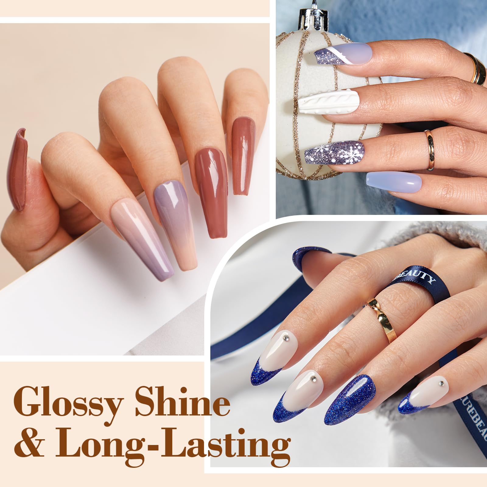 Authentic AZUREBEAUTY two combined into one dipping base and top coat application process