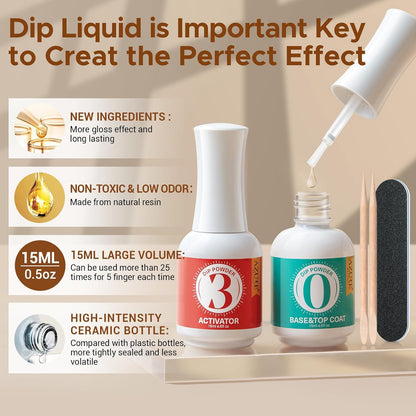 Glossy finish demonstration using the air drying no lamp needed dipping liquid activator