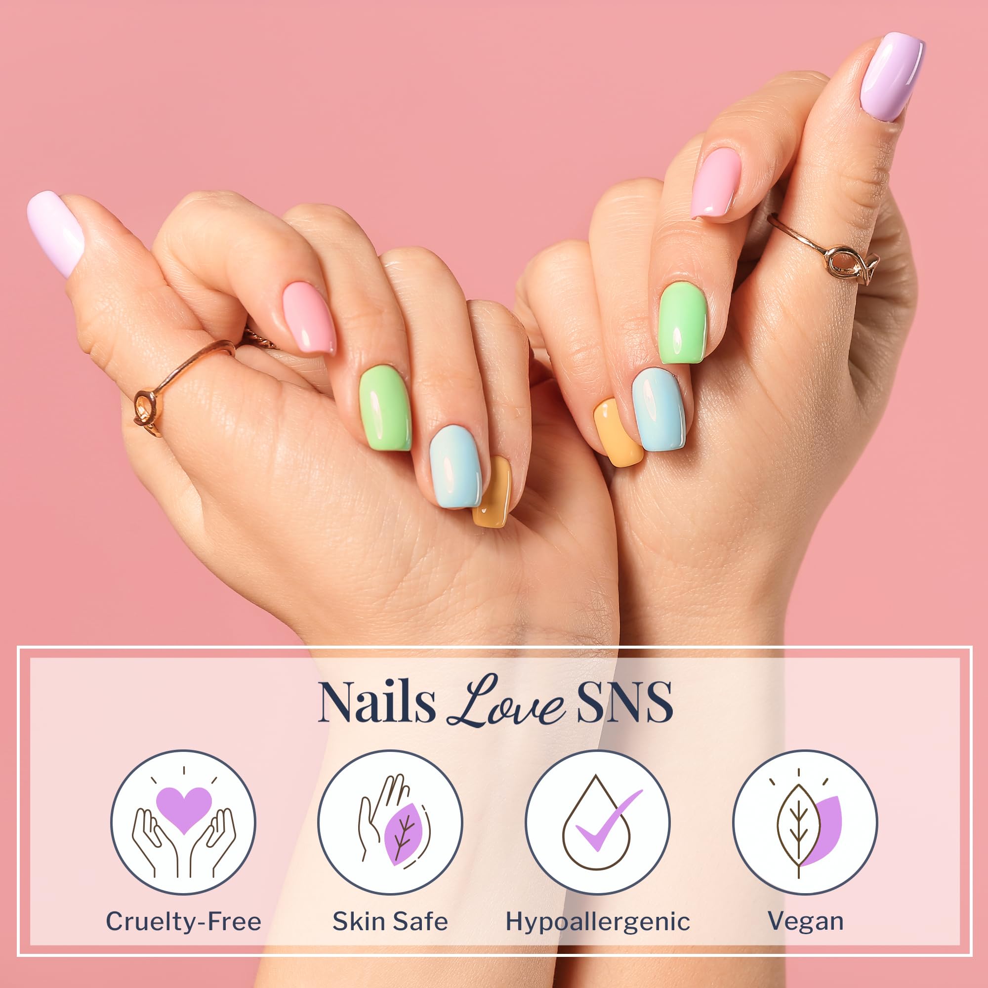 SNS professional liquid sealing agent for curing dip powder nail layers close up view