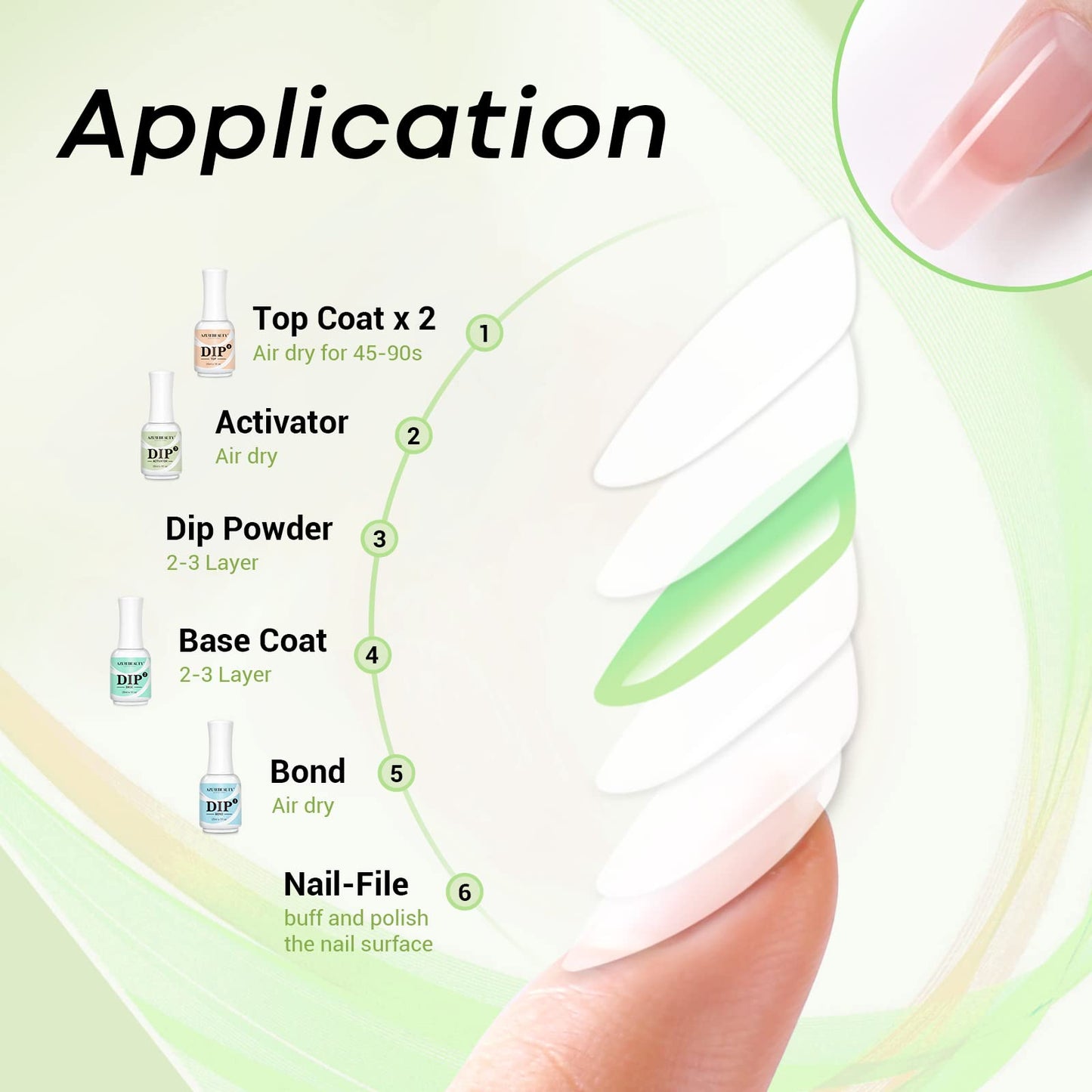 Back label view showing clear ingredients and usage directions for nail activator