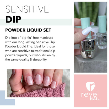 Three step odorless Hema free nail liquid set packaging including base coat activator and top coat