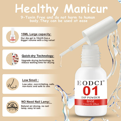 Premium imported non toxic nail dipping liquid set with large capacity bottles
