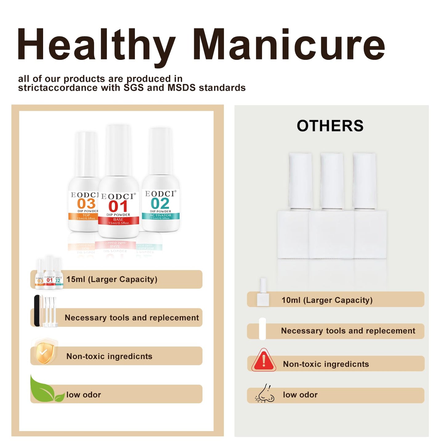 Authentic USA imported professional home manicure dip powder liquid bundle