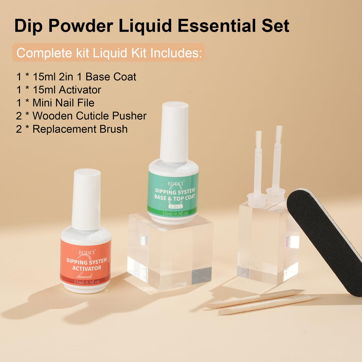 Eodci product packaging and liquid bottles layout