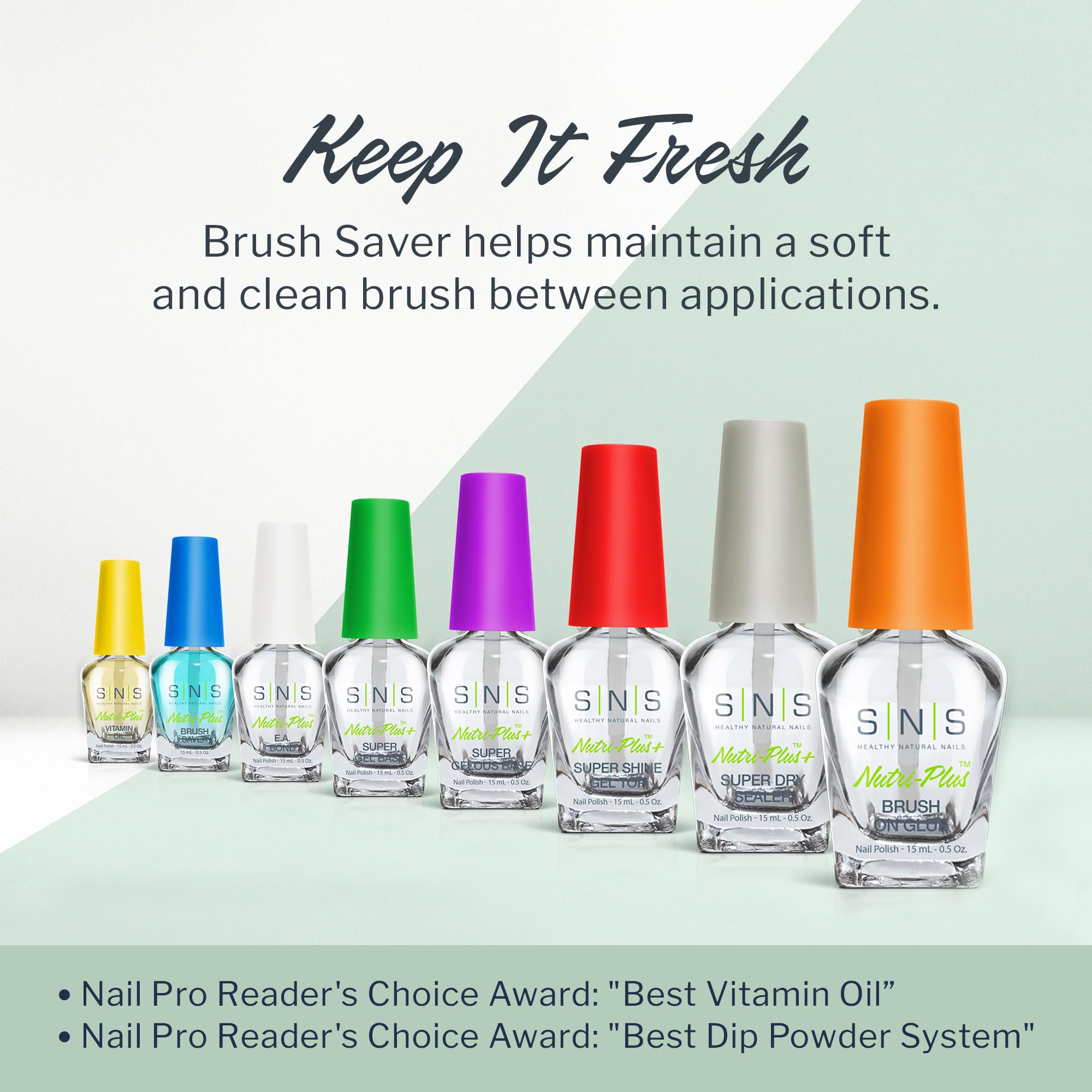 SNS professional grade nail polish remover solution for cleaning sticky acrylic resin from brushes