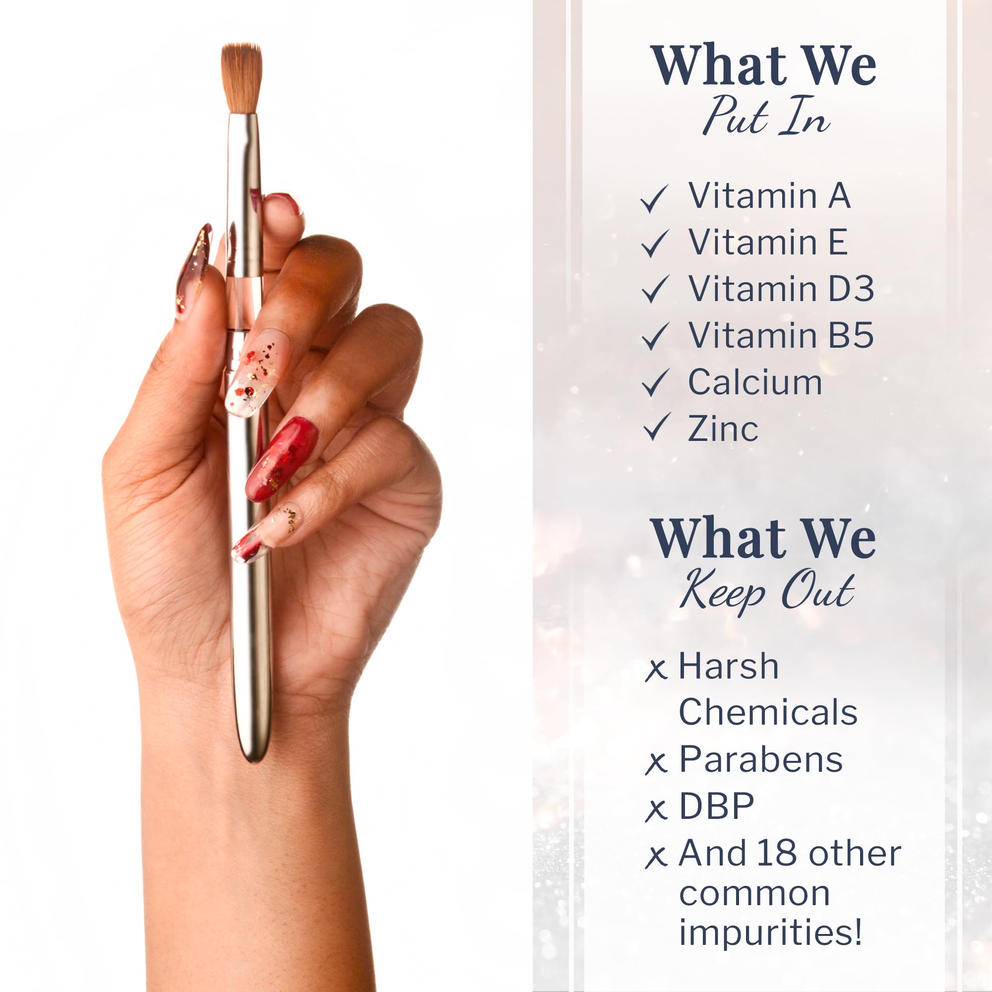 SNS Healthy Natural Nails liquid brush saver bottle showcasing packaging and product size