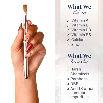 SNS Healthy Natural Nails liquid brush saver bottle showcasing packaging and product size