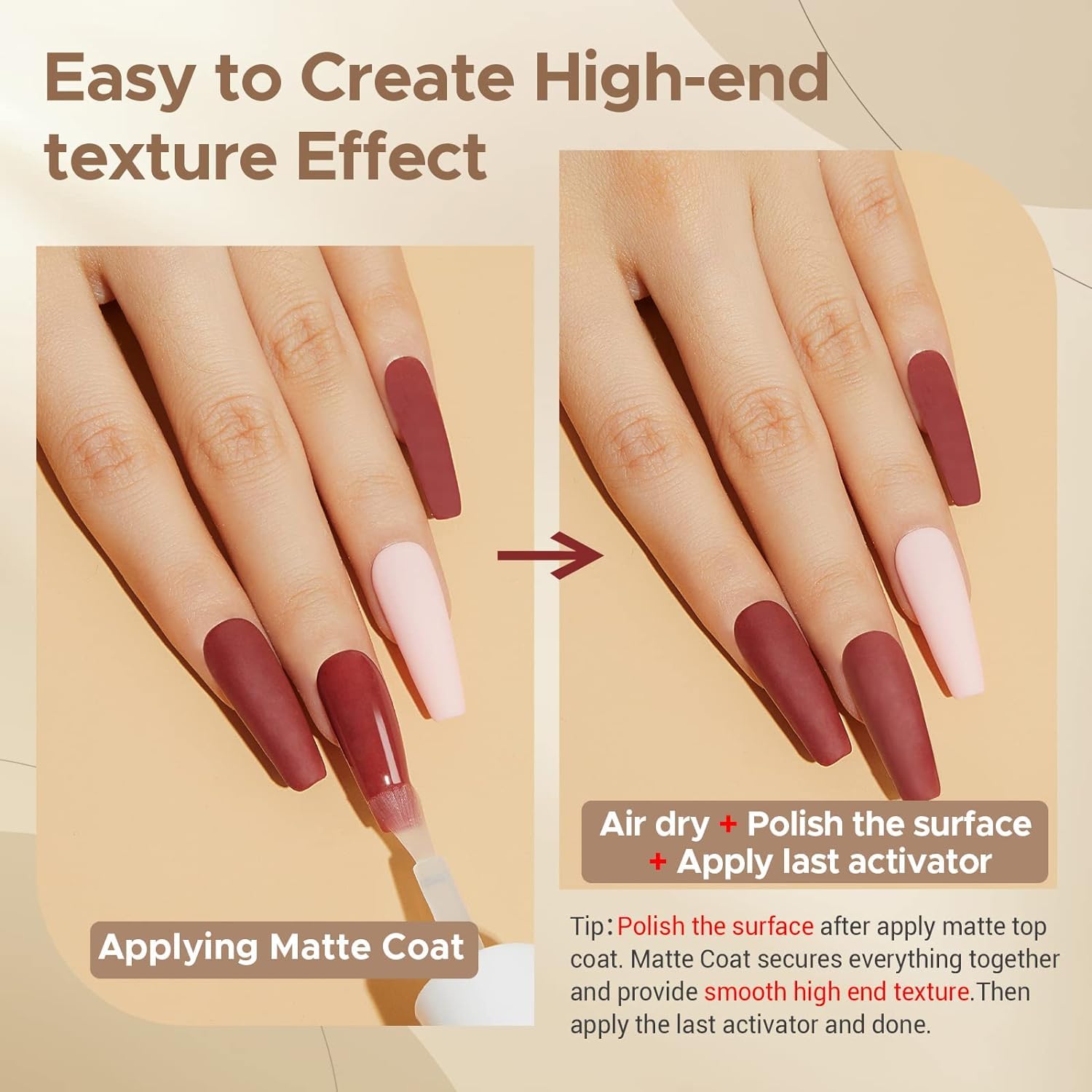 Velvety matte finish nail polish top coat bottle by AZUREBEAUTY