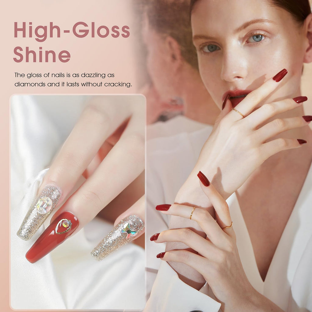 Socoria 2-in-1 base and top coat bottle close-up