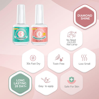 Authentic USA imported nail dip liquid set bottle details and contents
