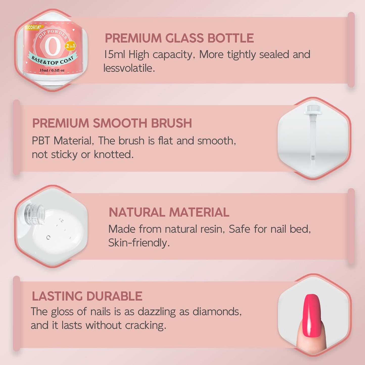 Formaldehyde free dip nail system kit for beginners showing professional packaging