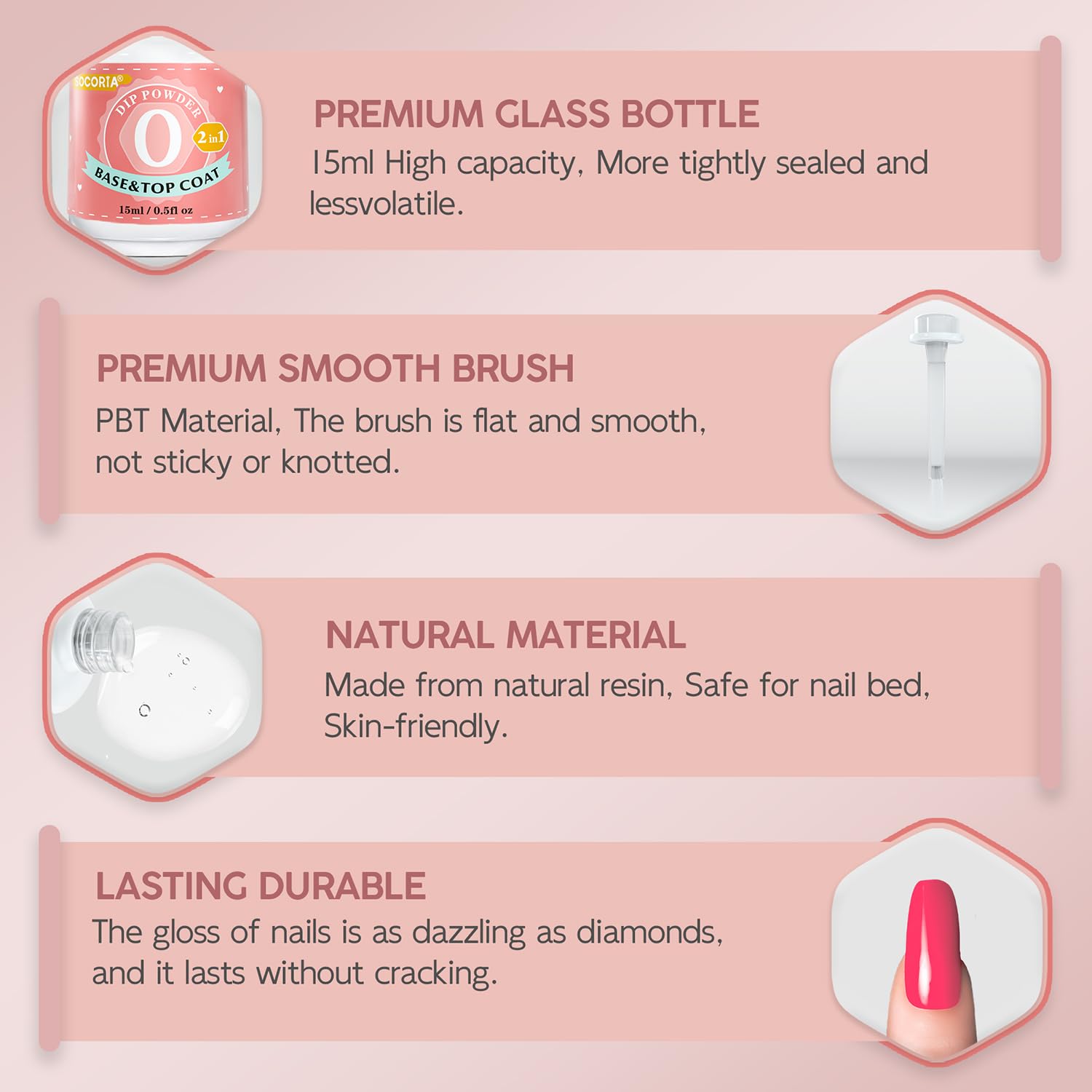 Formaldehyde free dip nail system kit for beginners showing professional packaging