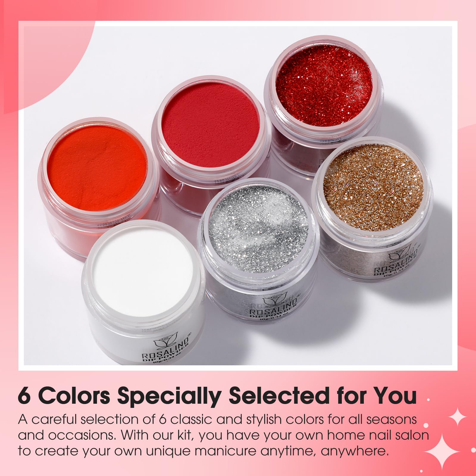 Rosalind nail dipping powder colors and liquid set