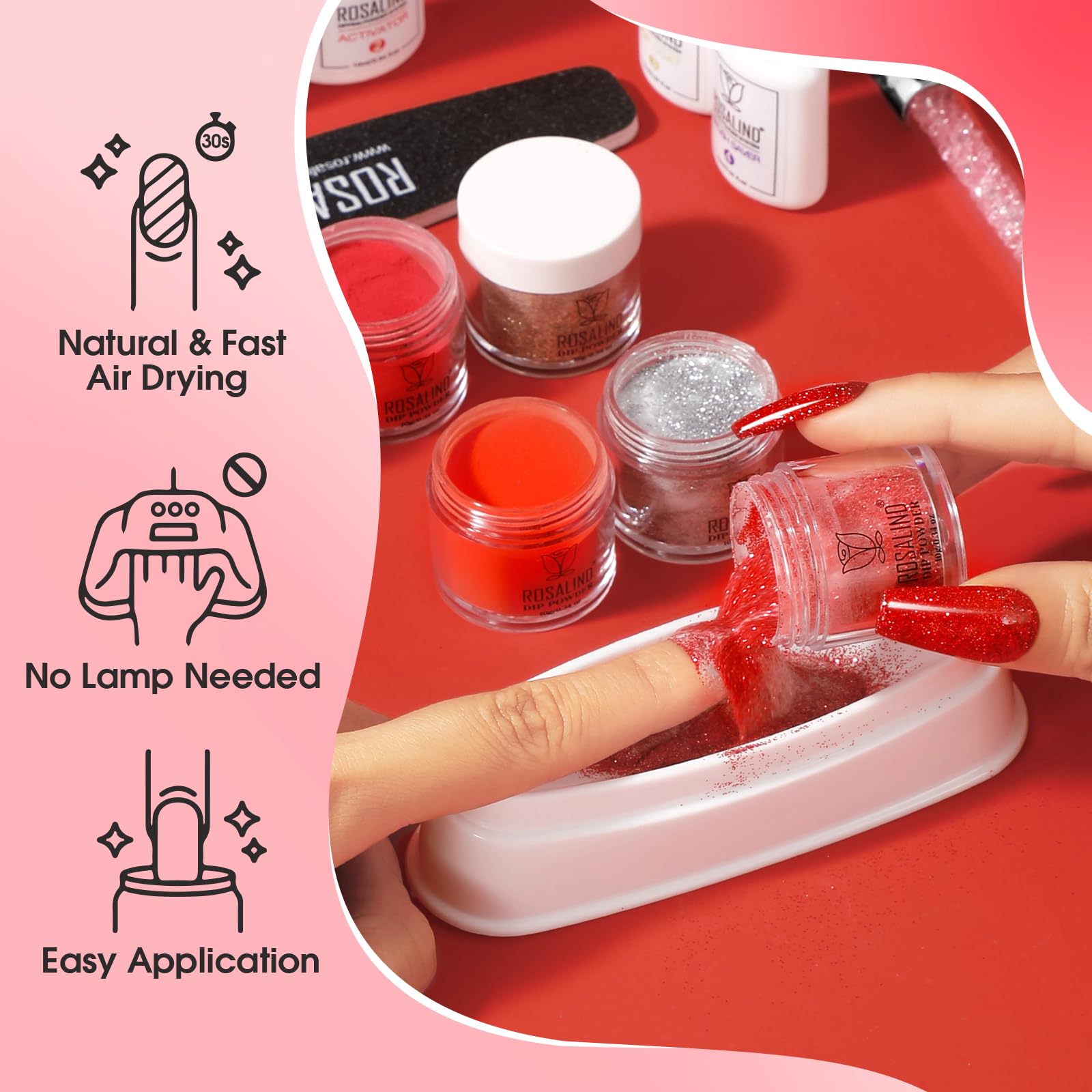 Professional manicure tools in Rosalind starter kit