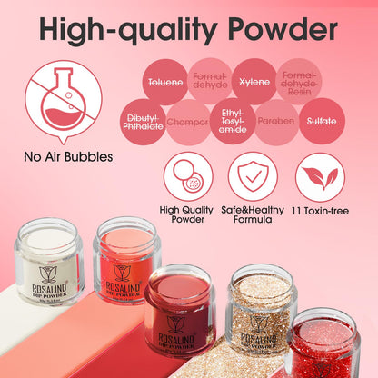 Durable chip-resistant nail art with Rosalind powders