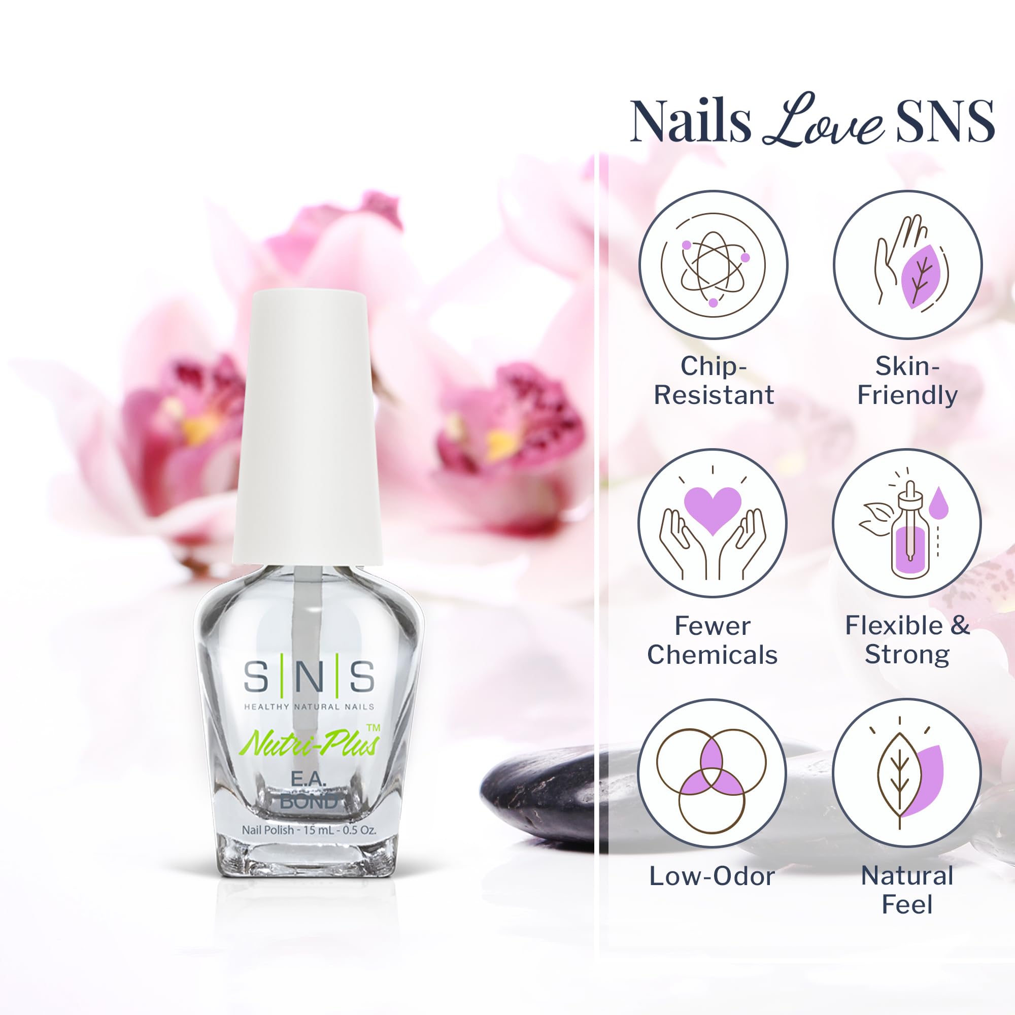 SNS Nails EA Bond liquid primer packaging for oil control manicure