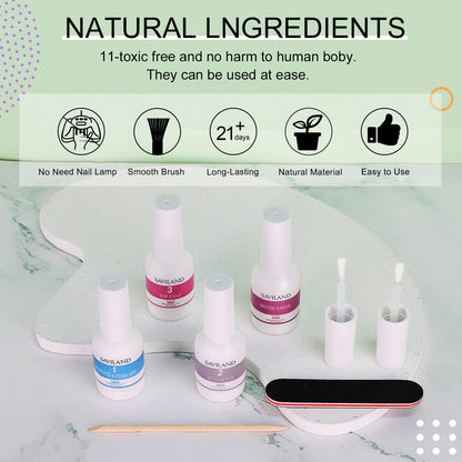 Saviland air dry dipping liquid essentials displaying the brush application style