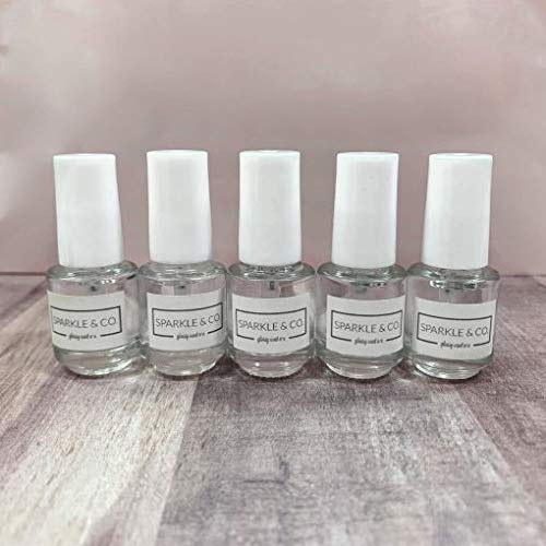 Authentic USA imported Sparkle & Co. shiny top coat mini liquids for long lasting nail protection.
