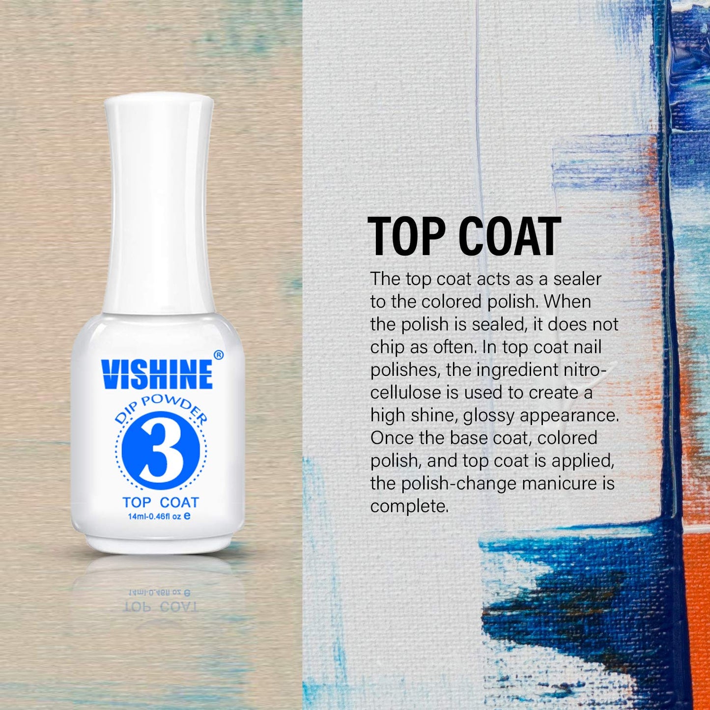 Vishine brush saver liquid bottle showing product size labels