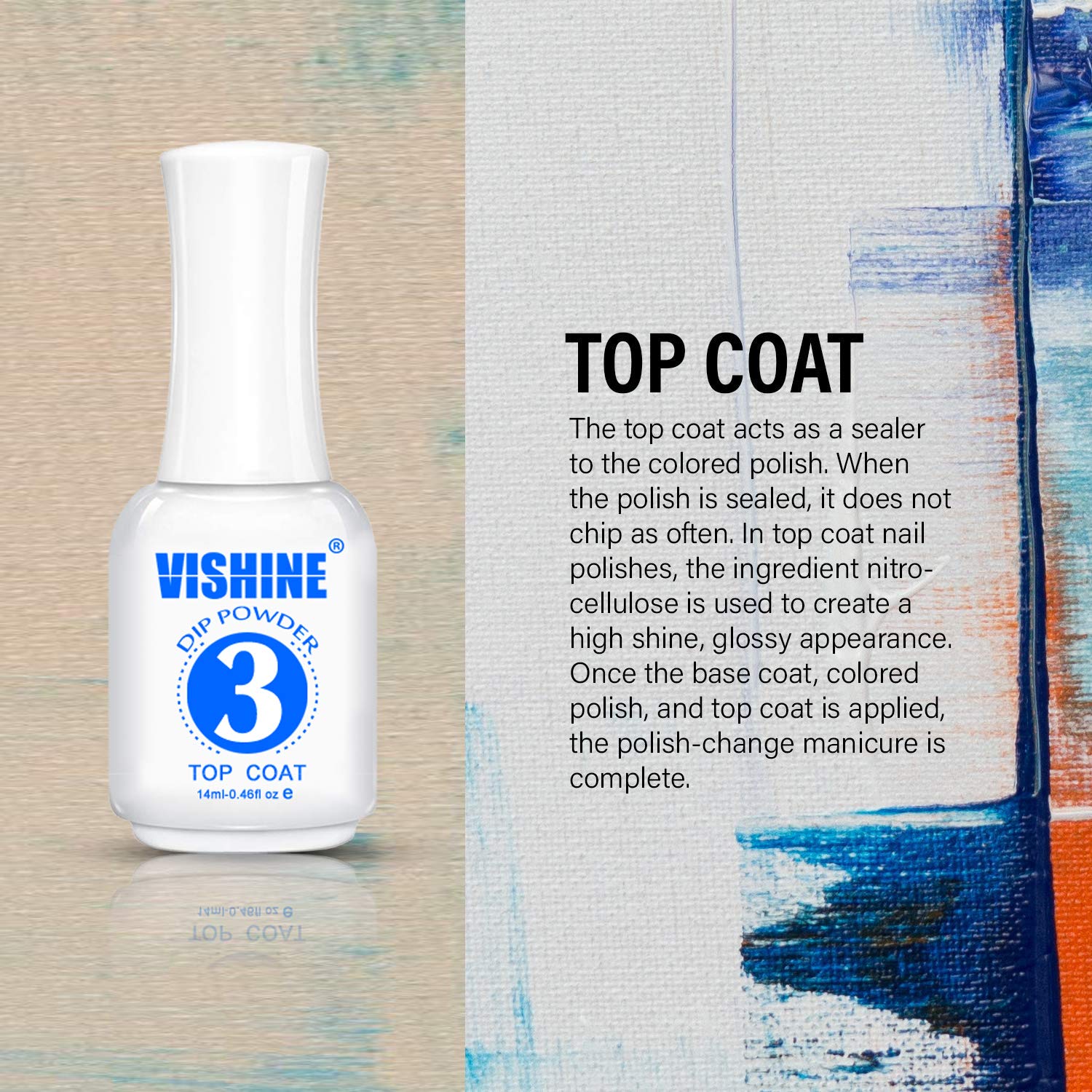 Vishine brush saver liquid bottle showing product size labels