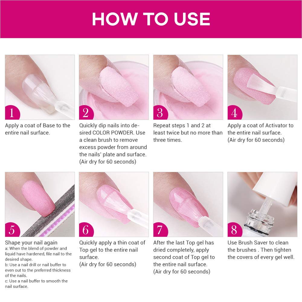 Vishine imported nail art liquid bottles with application guide