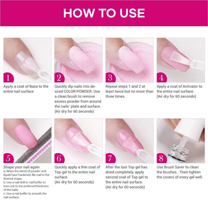 Vishine imported nail art liquid bottles with application guide