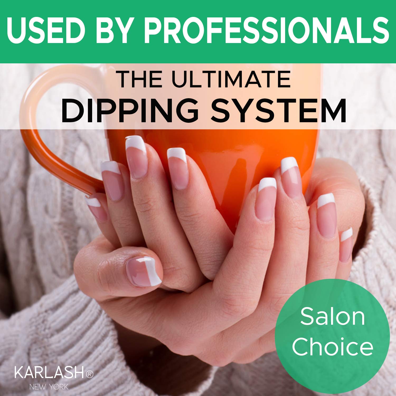Two ounce bottle of Karlash Step Four Top coat liquid for high gloss nail manicures displayed on a clean surface.