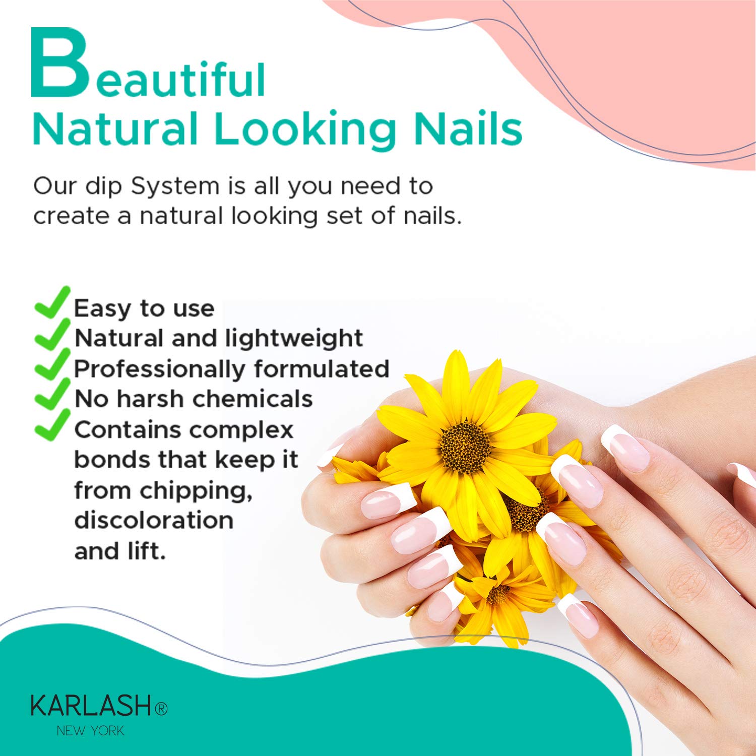 Close up of Karlash Professional Nails Dipping System Step Four liquid showing product labels and instructions.