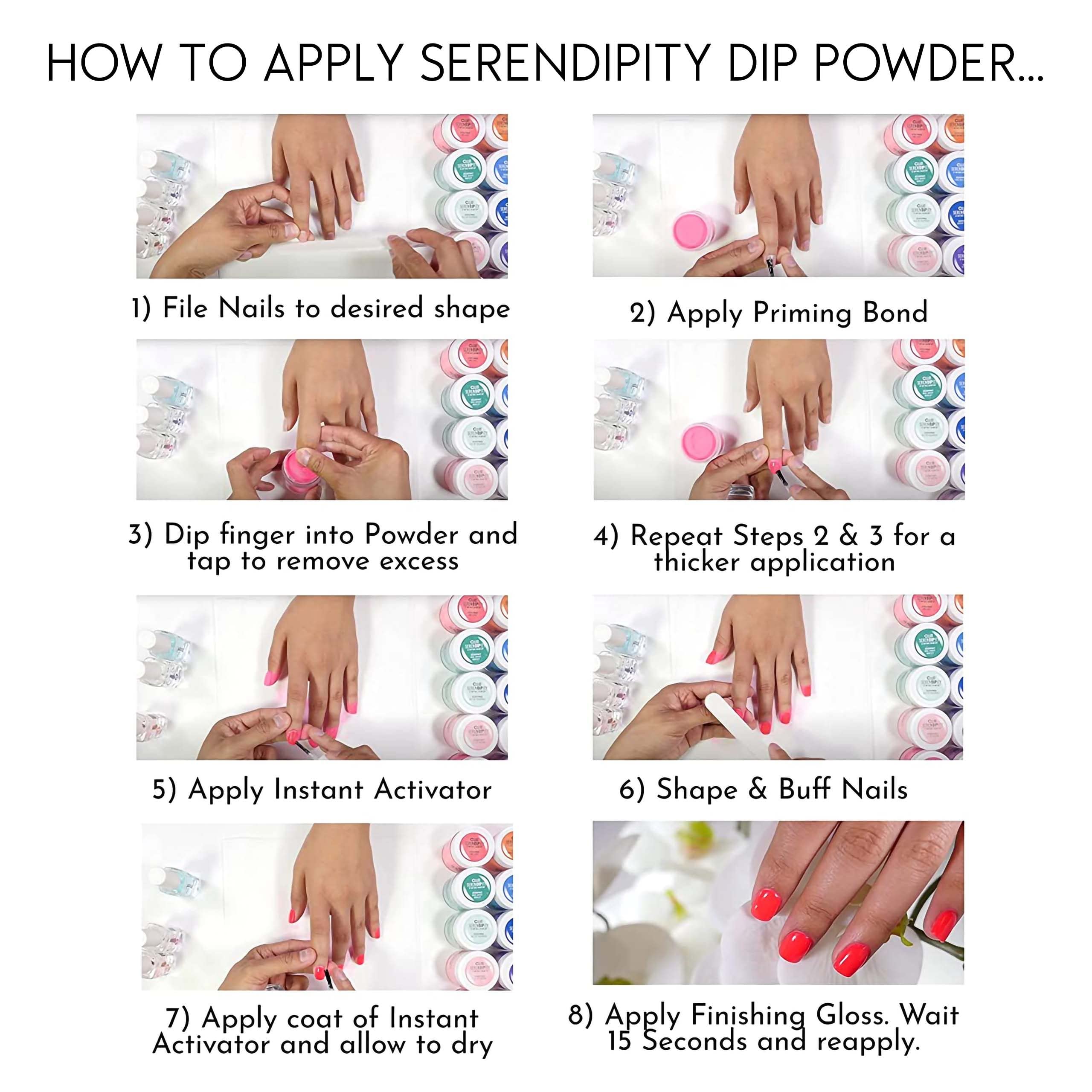 USA imported dip powder system finishing gloss for long lasting manicures