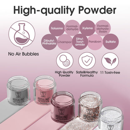 Long-lasting chip-resistant nail art design created with the authentic ROSALIND imported manicure kit.