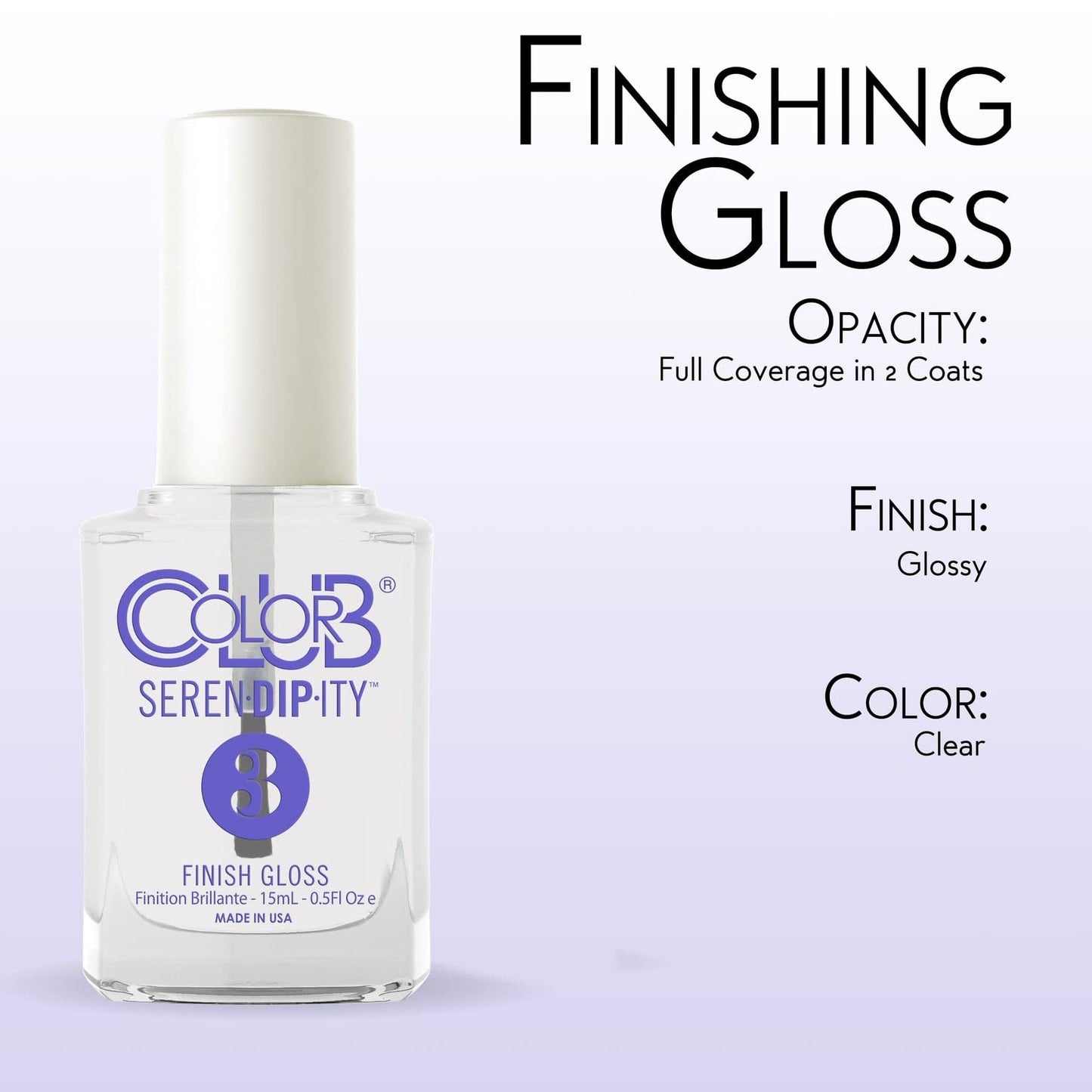 Professional salon grade high shine nail sealant bottle on plain background