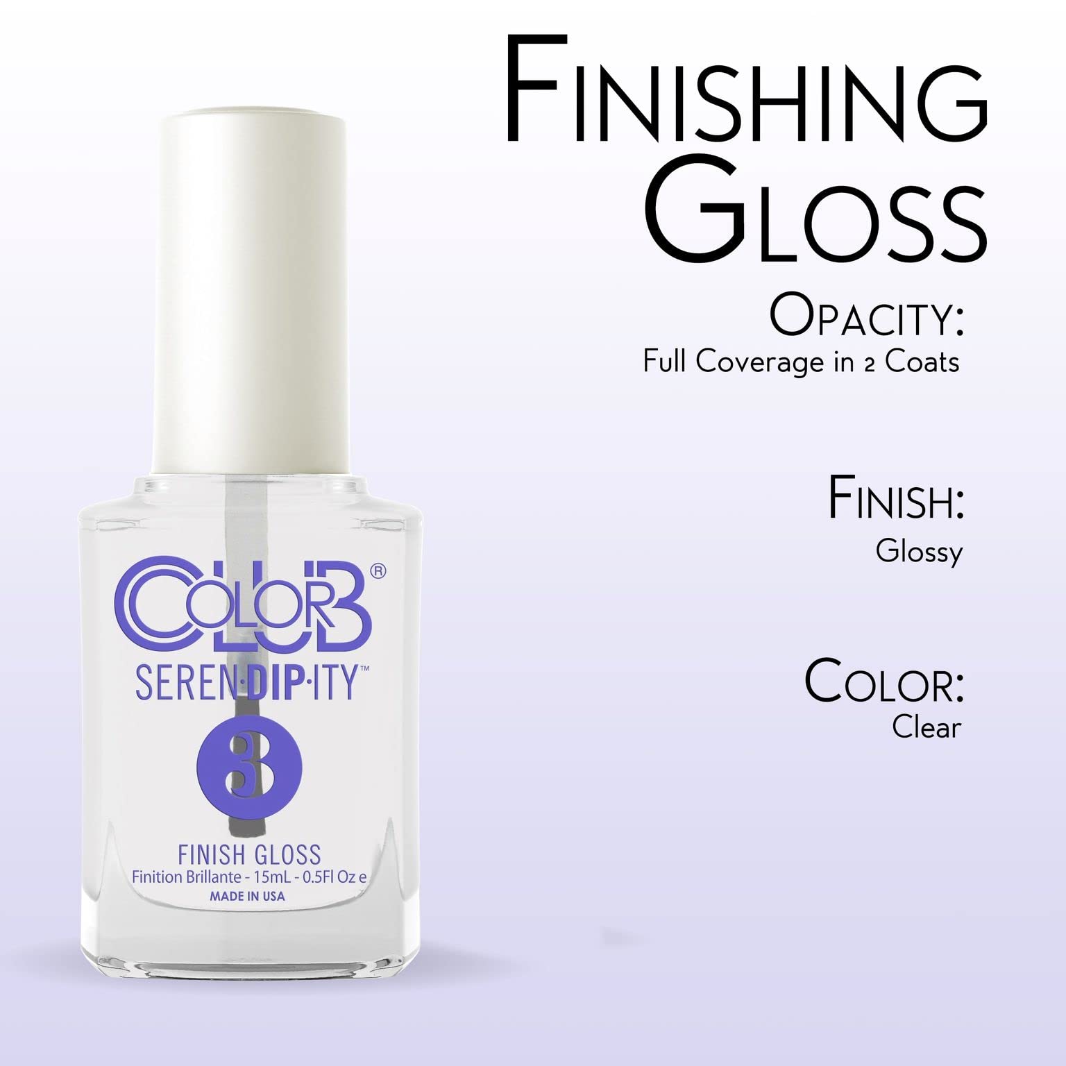 Professional salon grade high shine nail sealant bottle on plain background
