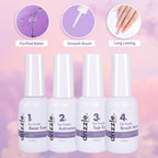 Drizzle Beauty 4 piece bottle set for nail manicure