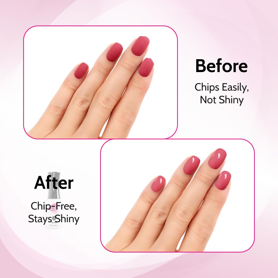 Clear liquid applicator brush inside the TKB Trading dip manicure bottle.