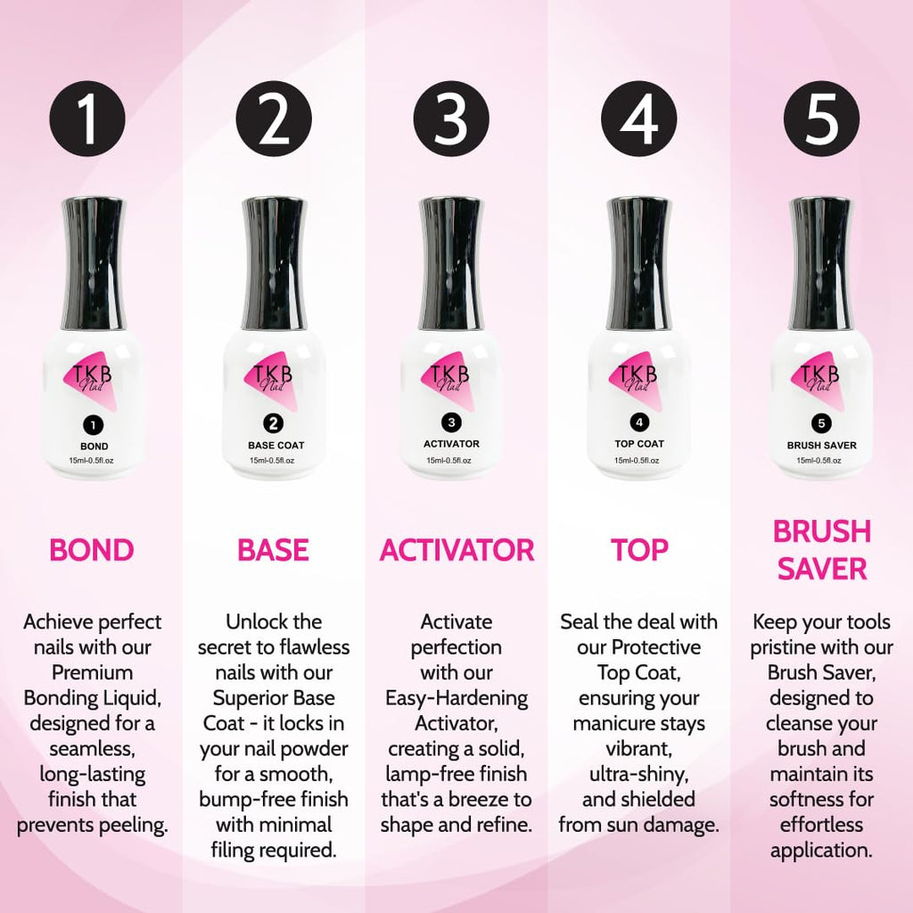 Tkb Trading bottle angle view showing the pink geometric logo