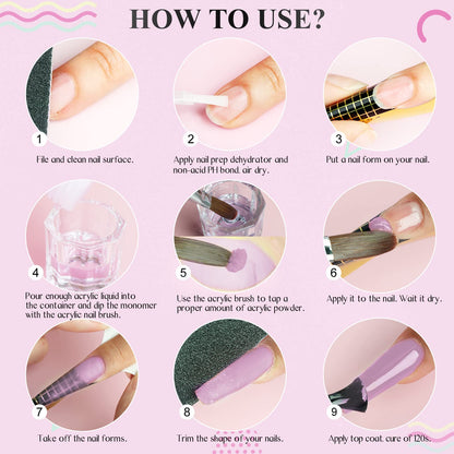 Nail forms and files for acrylic nail extensions by Saviland