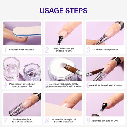 Complete professional nail set for home use