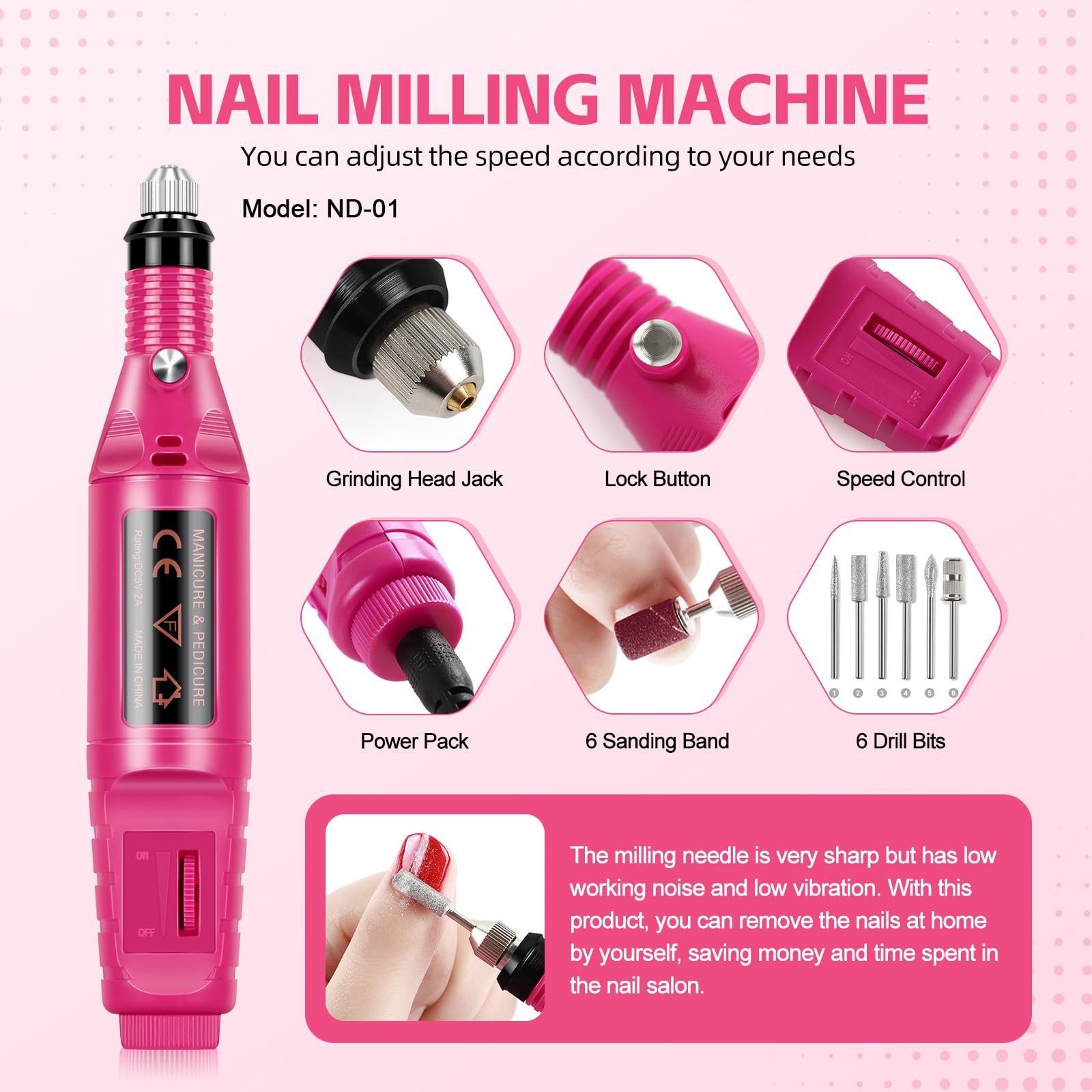 Full contents of the Coscelia professional acrylic nail art starter kit