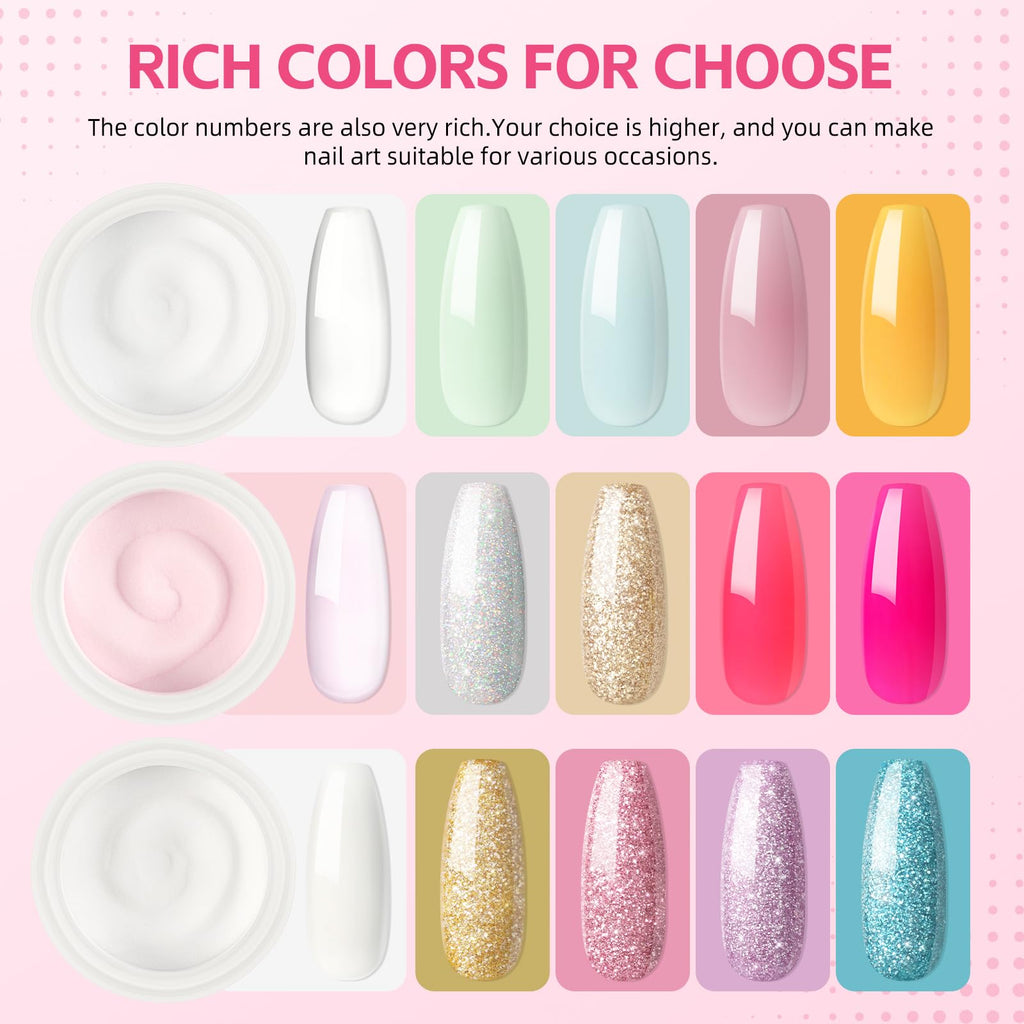Gel nail polish bottles and false nail tips boxes