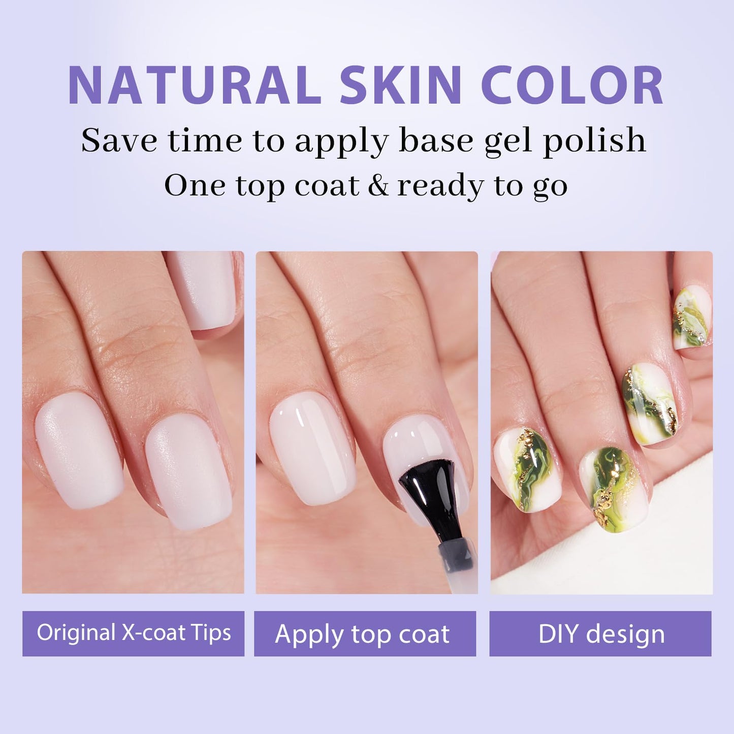 BTArtboxnails natural XCOATTIPS pre applied primer detail