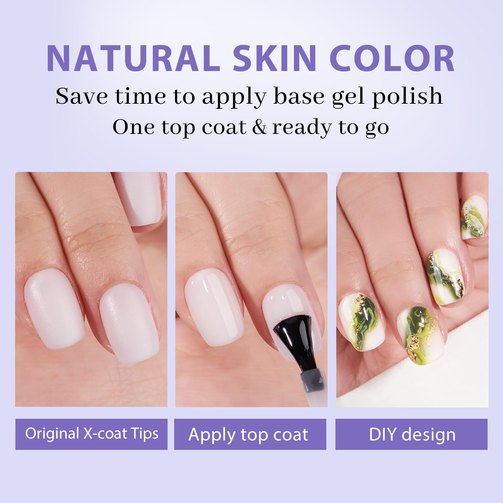 BTArtboxnails natural XCOATTIPS pre applied primer detail