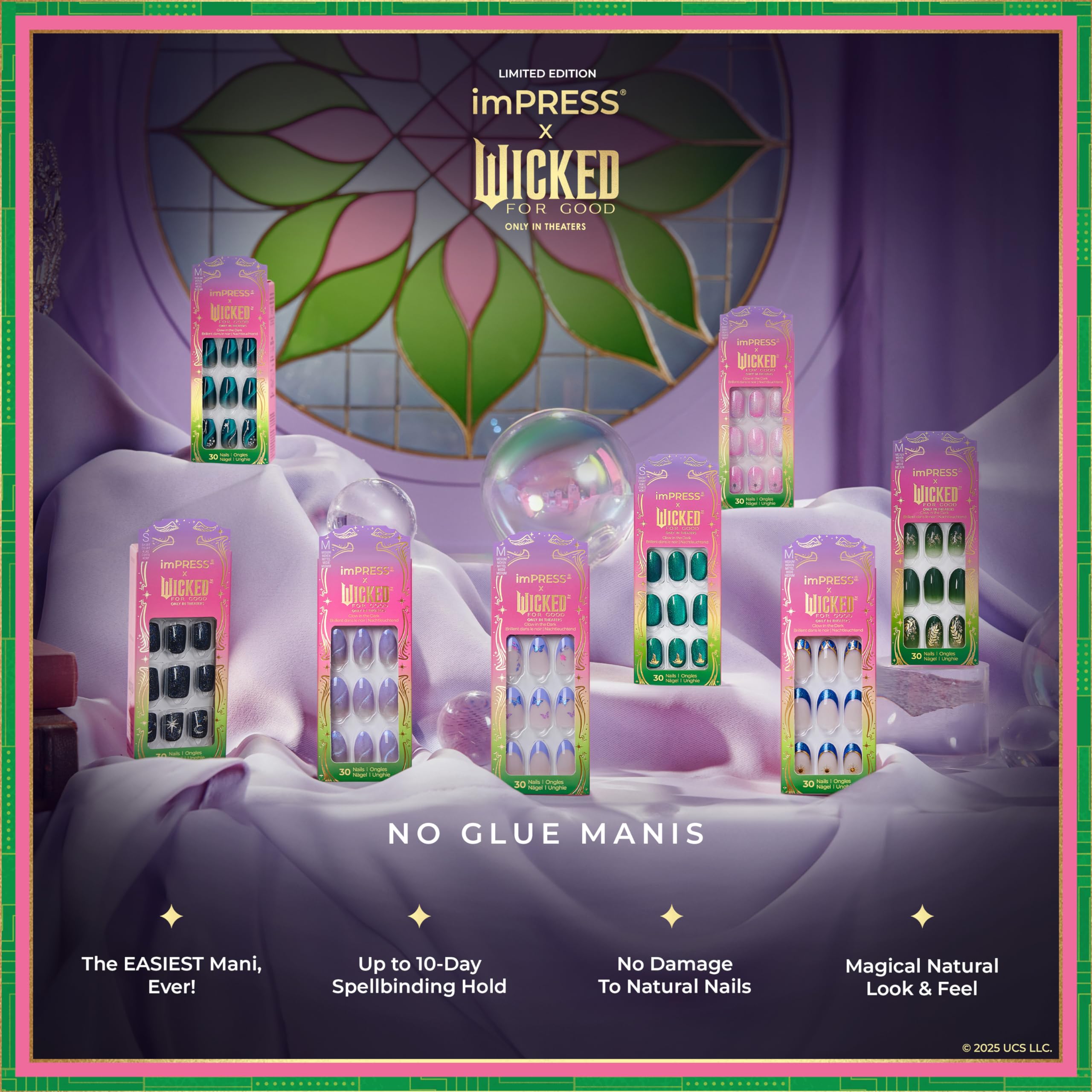 Packaging showing 3D jewel effect of WICKED collaboration nails