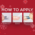 Kiss holiday collection red press on nails lifestyle shot