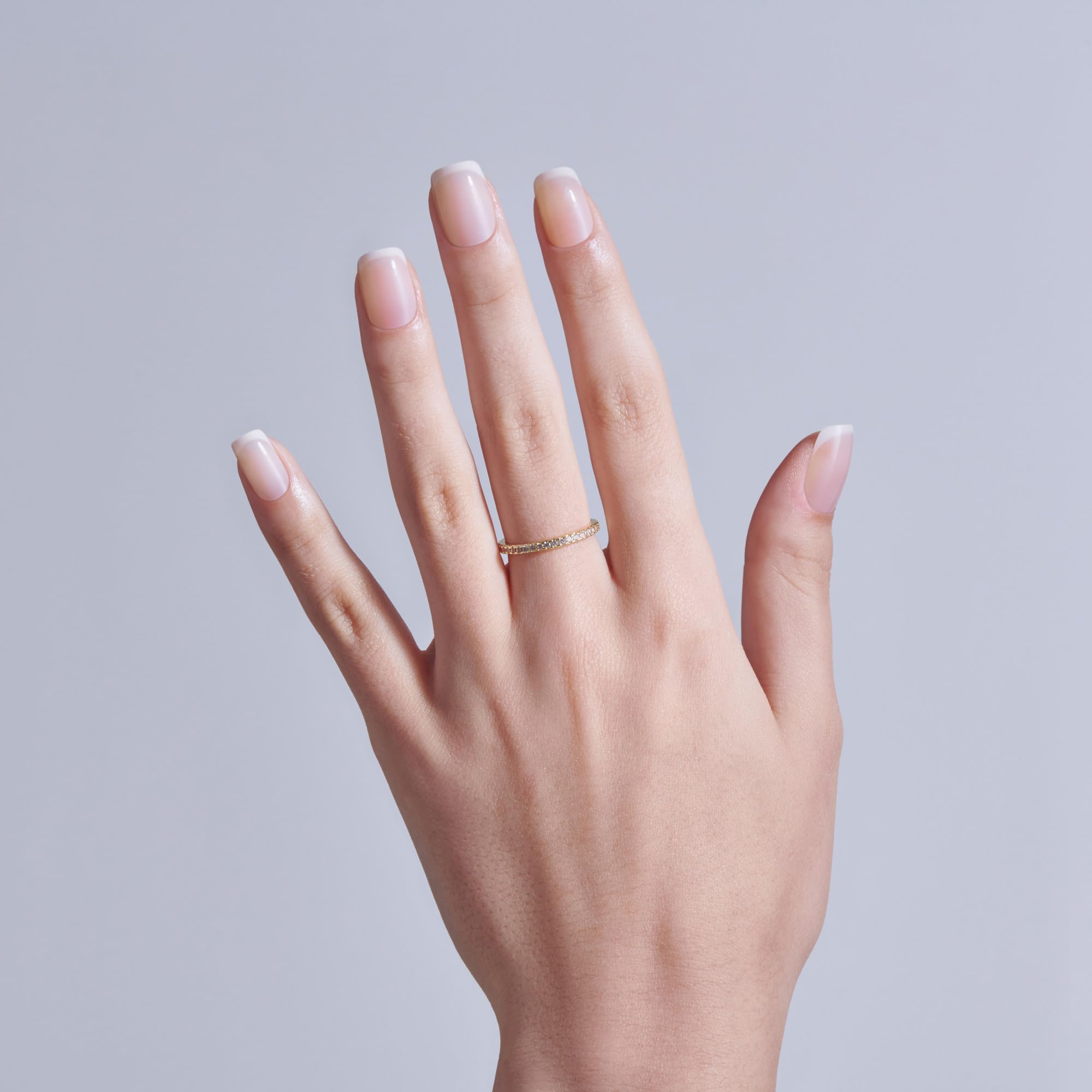 Kiss Core short squoval pink nails with included manicure tools