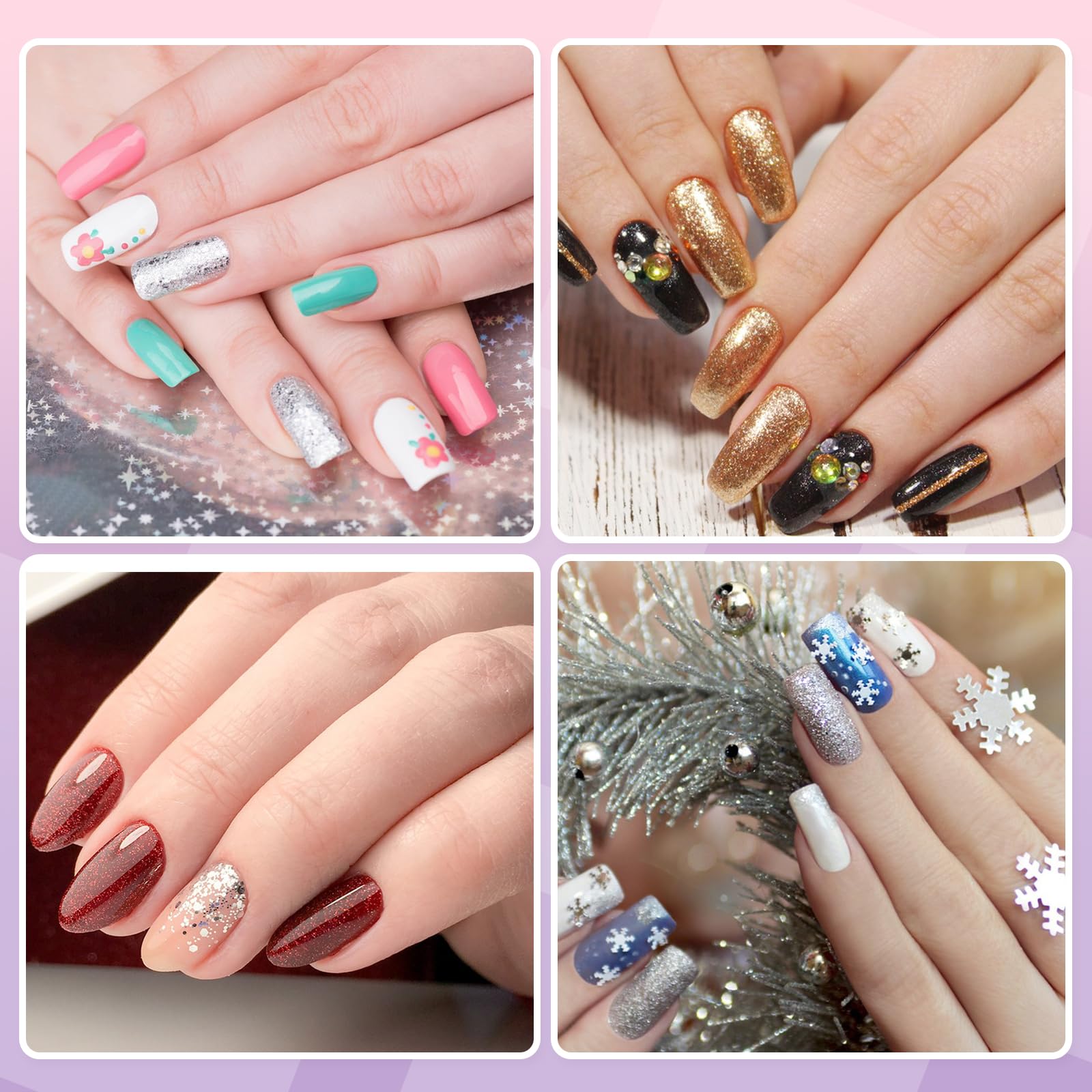 Complete DIY nail extension kit with acrylic powder and tips