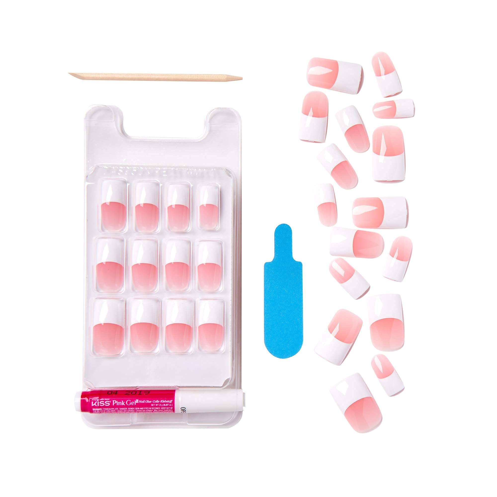 Kiss Salon Acrylic French kit instruction and application accessories
