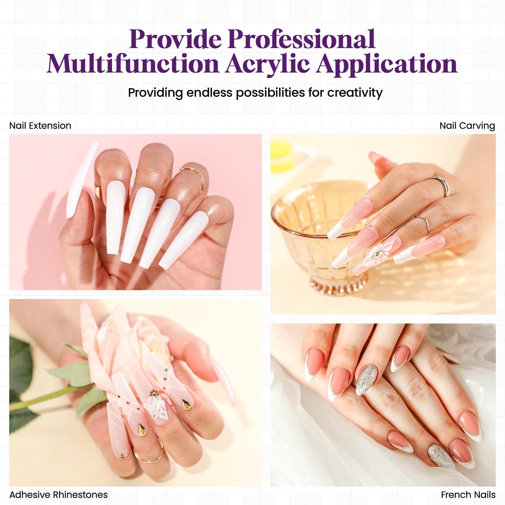 Professional nail drill included in Vansisos acrylic set