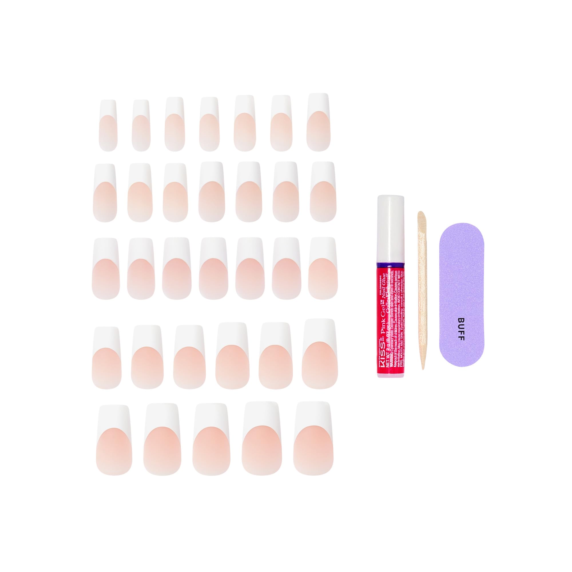 Kiss Core manicure kit with 32 nails and accessories